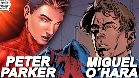 miguel o'hara vs peter parker|miguel o'hara and peter parker.